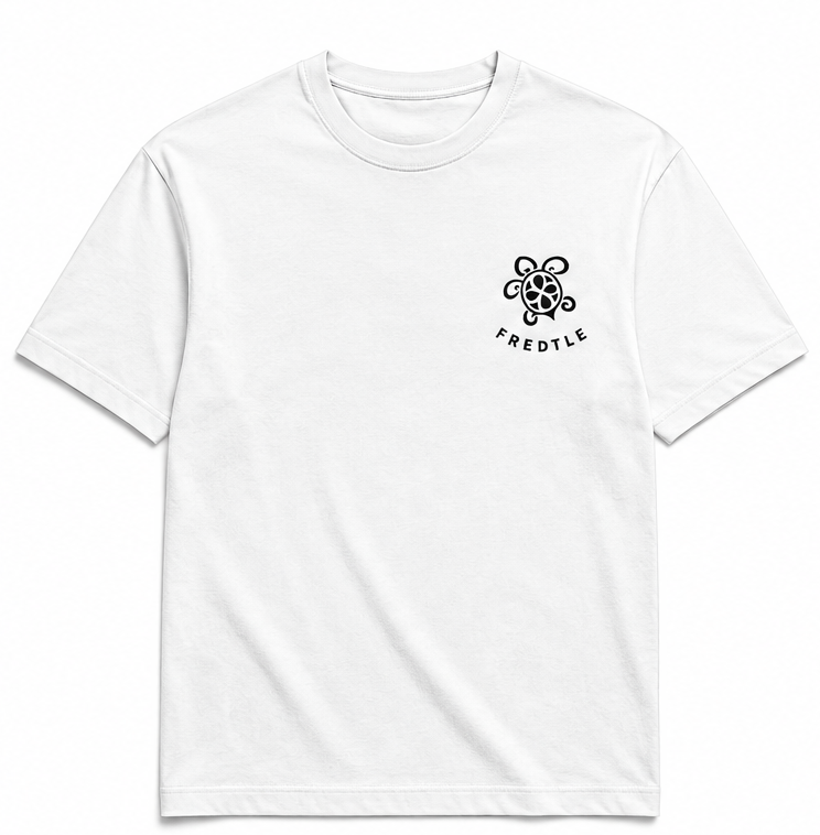 White FREDTLE tee front view